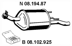 EBERSPACHER 0819487 -  Глушитель выхлопных газов конечный