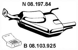 EBERSPACHER 0819784 -  Глушитель выхлопных газов конечный
