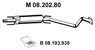 EBERSPACHER 0820280 -  Средний глушитель выхлопных газов