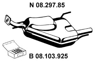 EBERSPACHER 0829785 -  Глушитель выхлопных газов конечный