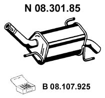 EBERSPACHER 0830185 -  Глушитель выхлопных газов конечный