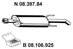 EBERSPACHER 0839784 -  Глушитель выхлопных газов конечный