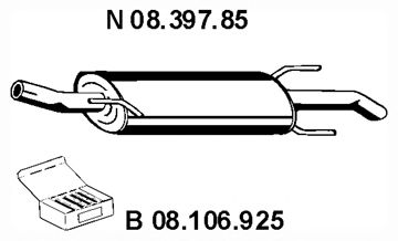 EBERSPACHER 0839785 -  Глушитель выхлопных газов конечный