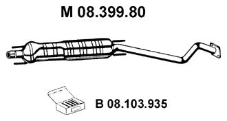 EBERSPACHER 0839980 -  Средний глушитель выхлопных газов