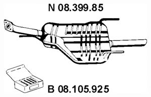 EBERSPACHER 0839985 -  Глушитель выхлопных газов конечный