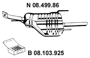 EBERSPACHER 0849986 -  Глушитель выхлопных газов конечный