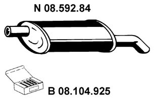 EBERSPACHER 0859284 -  Глушитель выхлопных газов конечный