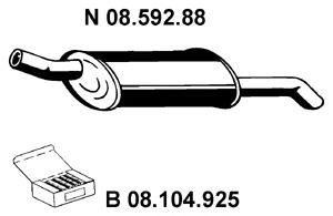 EBERSPACHER 0859288 -  Глушитель выхлопных газов конечный