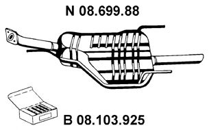 EBERSPACHER 0869988 -  Глушитель выхлопных газов конечный