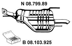 EBERSPACHER 0879989 -  Глушитель выхлопных газов конечный