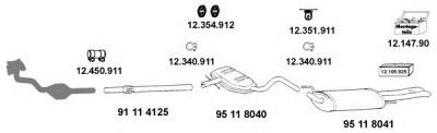 EBERSPACHER 12389 -  Средний глушитель выхлопных газов