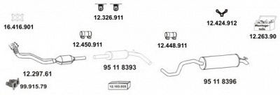 EBERSPACHER 12441 -  Средний глушитель выхлопных газов