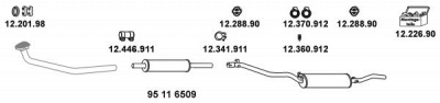 EBERSPACHER 12665 -  Средний глушитель выхлопных газов