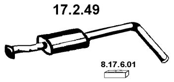 EBERSPACHER 17249 -  Средний глушитель выхлопных газов