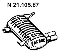 EBERSPACHER 2110587 -  Глушитель выхлопных газов конечный