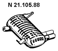 EBERSPACHER 2110588 -  Глушитель выхлопных газов конечный