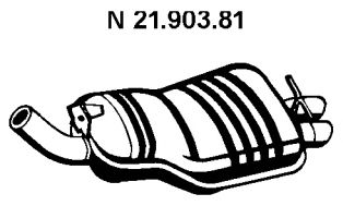 EBERSPACHER 2190381 -  Глушитель выхлопных газов конечный