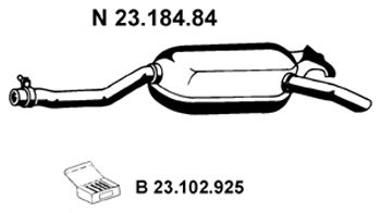 EBERSPACHER 2318484 -  Глушитель выхлопных газов конечный