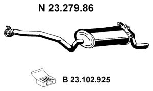 EBERSPACHER 2327986 -  Глушитель выхлопных газов конечный