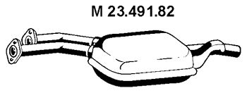 EBERSPACHER 2349182 -  Средний глушитель выхлопных газов