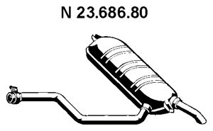 EBERSPACHER 2368680 -  Глушитель выхлопных газов конечный