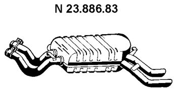 EBERSPACHER 2388683 -  Глушитель выхлопных газов конечный