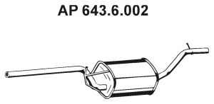 EBERSPACHER 6436002 -  Средний глушитель выхлопных газов