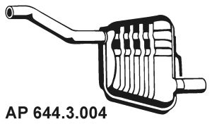 EBERSPACHER 6443004 -  Глушитель выхлопных газов конечный