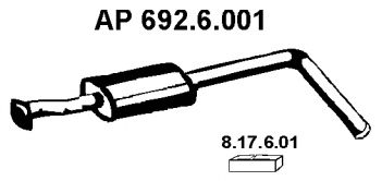 EBERSPACHER 6926001 -  Средний глушитель выхлопных газов