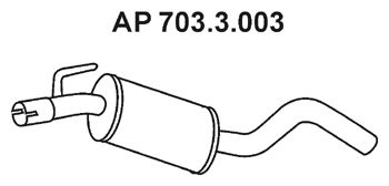 EBERSPACHER 7033003 -  Средний глушитель выхлопных газов