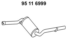 EBERSPACHER 95116999 -  Средний глушитель выхлопных газов