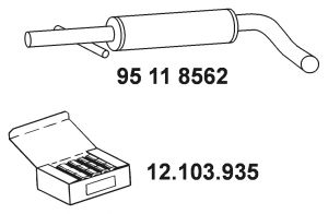 EBERSPACHER 95118562 -  Предглушитель выхлопных газов