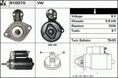 EDR 910070 - Стартер