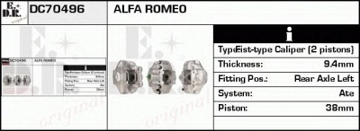 EDR dc70496 -  Тормозной суппорт