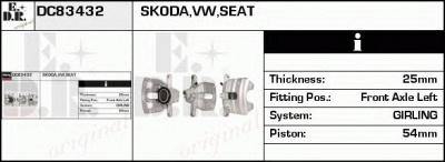 EDR dc83432 -  Тормозной суппорт