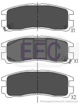 EEC brp0668 -  Комплект тормозных колодок, дисковый тормоз