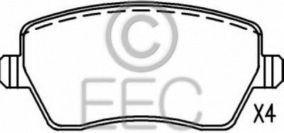 EEC brp1312 -  Комплект тормозных колодок, дисковый тормоз