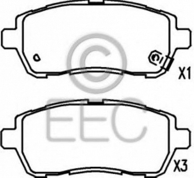 EEC brp1706 -  Комплект тормозных колодок, дисковый тормоз