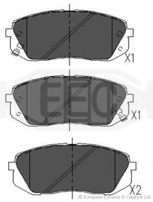EEC brp1860 -  Комплект тормозных колодок, дисковый тормоз