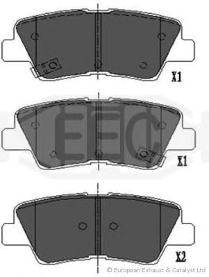 EEC brp3001 -  Комплект тормозных колодок, дисковый тормоз