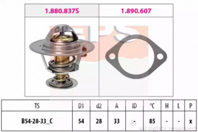 EPS 1880838 -  Термостат, охлаждающая жидкость