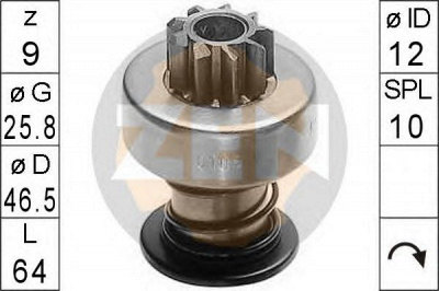 ERA 225050 -  Привод с механизмом свободного хода, стартер