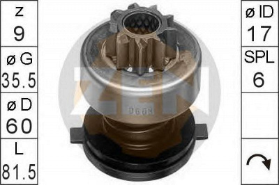 ERA 225246 -  Привод с механизмом свободного хода, стартер