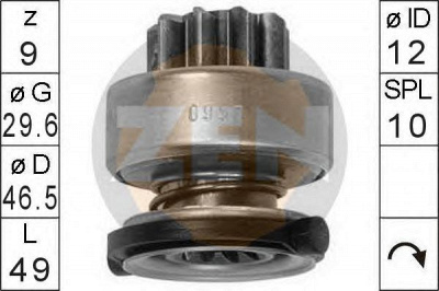 ERA 225462 -  Привод с механизмом свободного хода, стартер