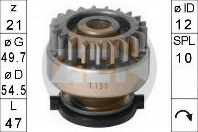 ERA 225535 -  Привод с механизмом свободного хода, стартер