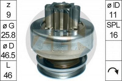 ERA 225687 -  Привод с механизмом свободного хода, стартер