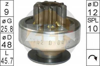 ERA 225740 -  Привод с механизмом свободного хода, стартер
