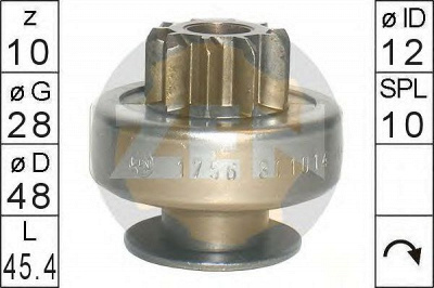 ERA 225773 -  Привод с механизмом свободного хода, стартер