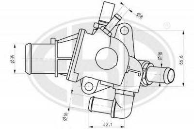 ERA 350058 -  Термостат, охлаждающая жидкость