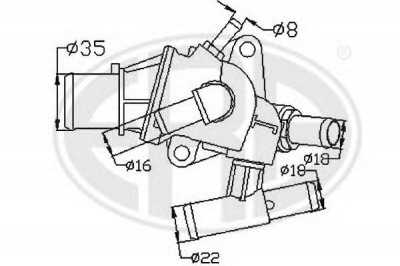 ERA 350106 -  Термостат, охлаждающая жидкость
